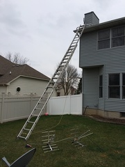 The worst part of the whole project was climbing the ladder